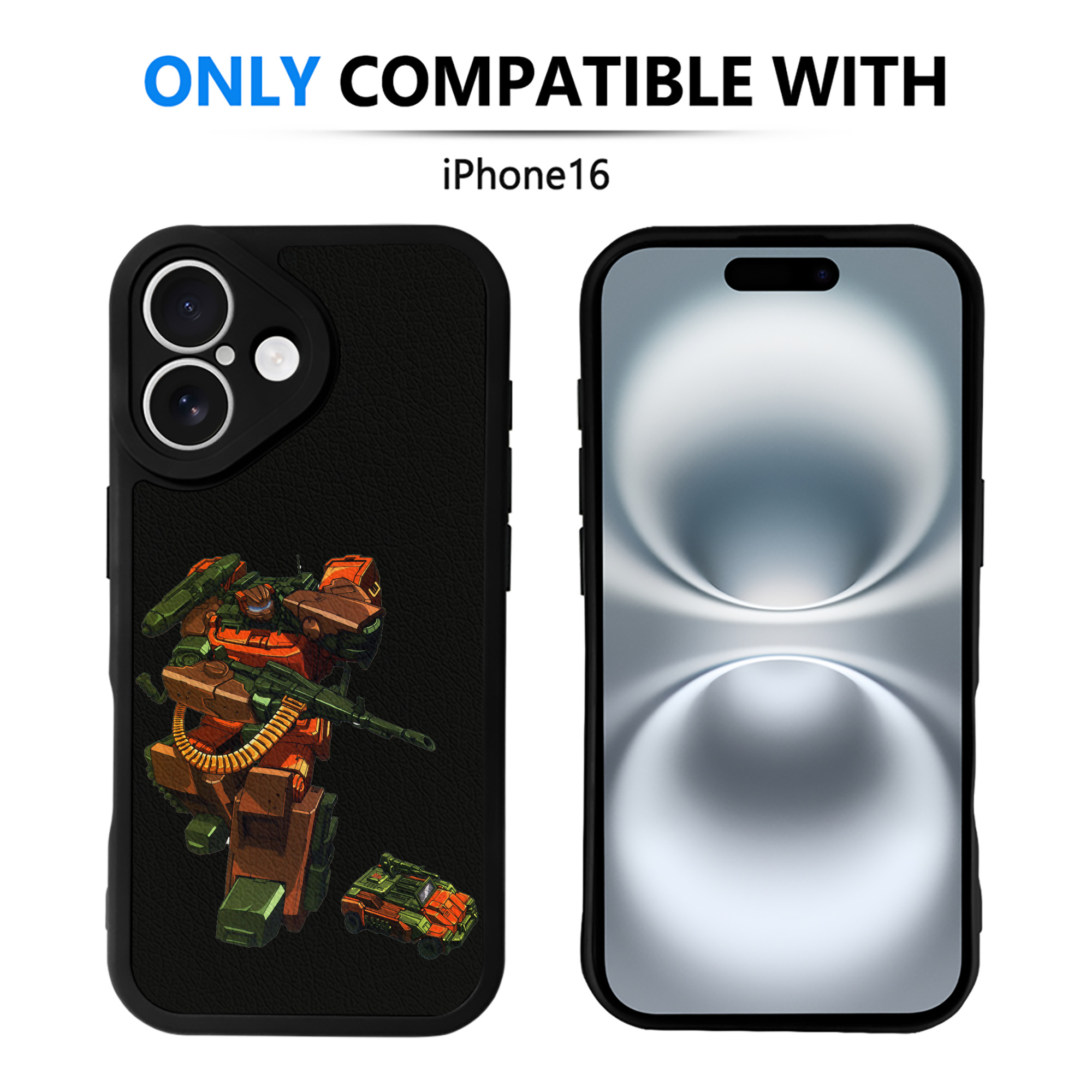 （画像用）  【iPhone 16シリーズ対応】シリコンスマホケース（レザー調） 材質：シリコン